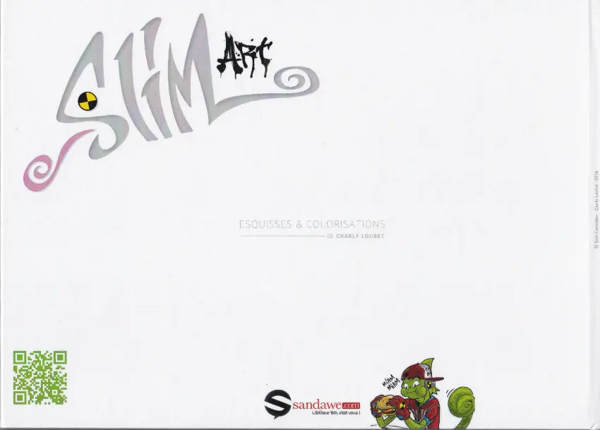 Verso de l'album Slim Caméléon Artbook
