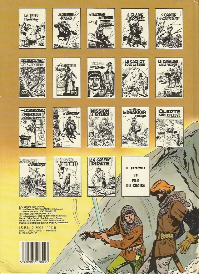 Verso de l'album Les Timour Tome 2 La colonne ardente