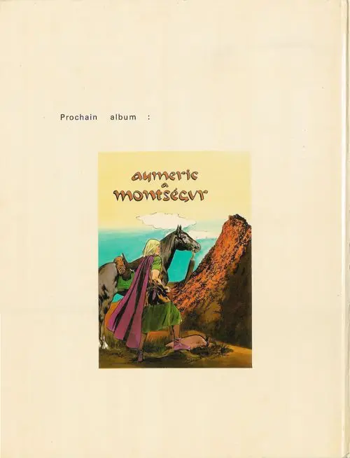 Verso de l'album Aymeric Tome 1 Aymeric et les Cathares