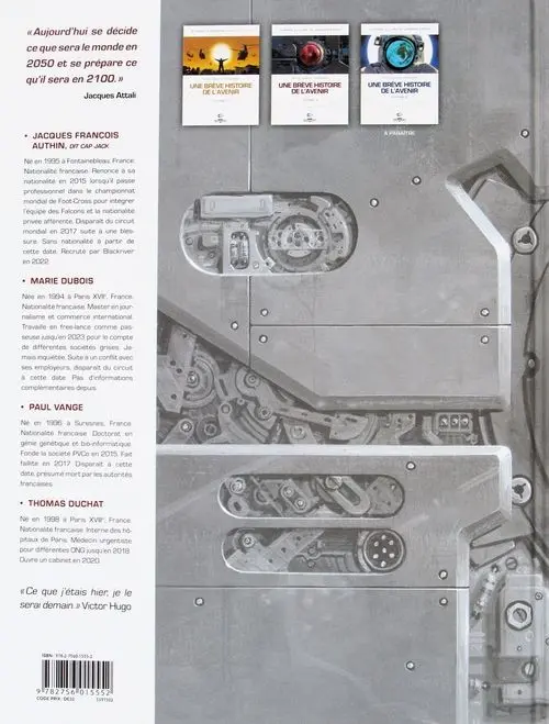 Verso de l'album Une brève histoire de l'avenir Volume 2