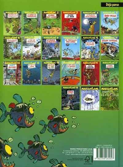 Verso de l'album Marsupilami Tome 20 Viva Palombia !