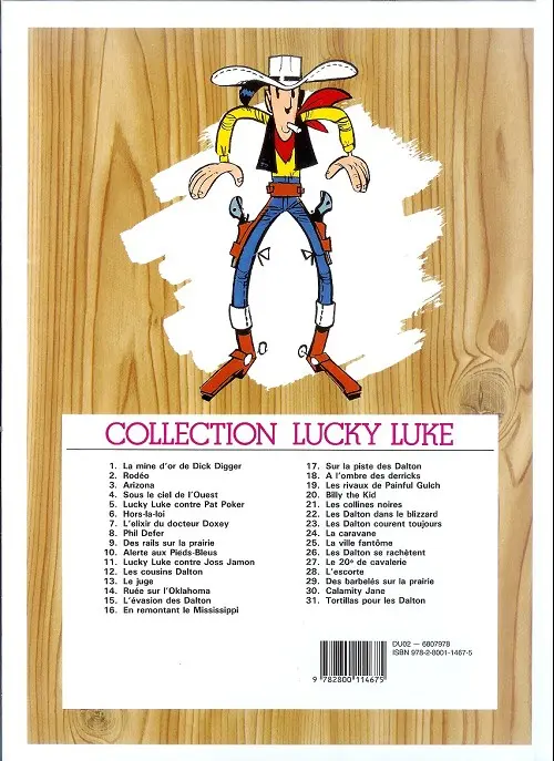 Verso de l'album Lucky Luke Tome 27 Le 20ème de cavalerie