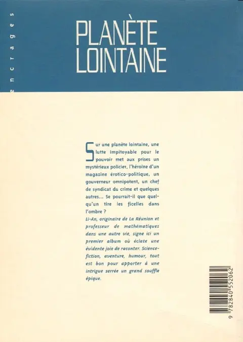 Verso de l'album Planète Lointaine