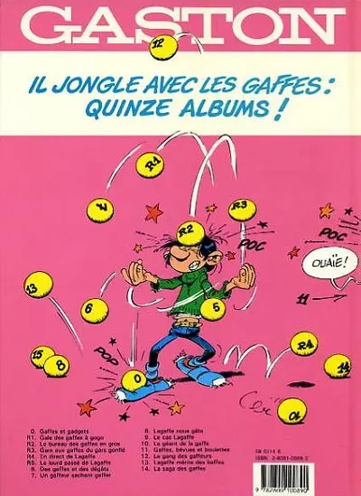 Verso de l'album Gaston Tome 7 Un gaffeur sachant gaffer