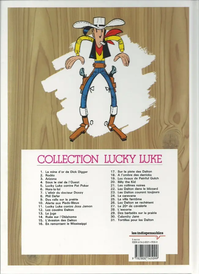 Verso de l'album Lucky Luke Tome 27 Le 20ème de cavalerie