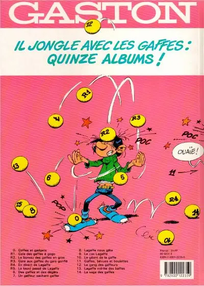 Verso de l'album Gaston Tome 7 Un gaffeur sachant gaffer