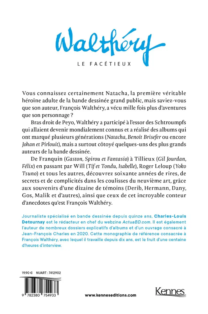 Verso de l'album Walthéry le facétieux