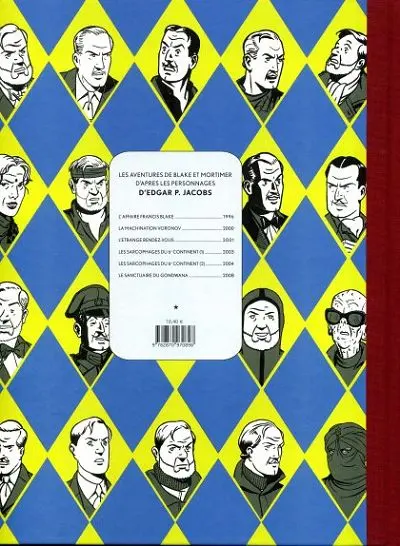 Verso de l'album Blake et Mortimer Tome 13 L'affaire Francis Blake