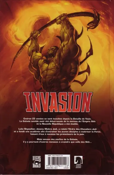 Verso de l'album Star Wars - Invasion Tome 1 Réfugiés