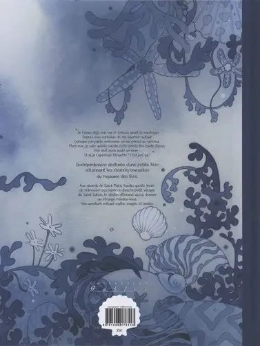 Verso de l'album Océane et la Fée des Houles 1 Mon amie Bleuette