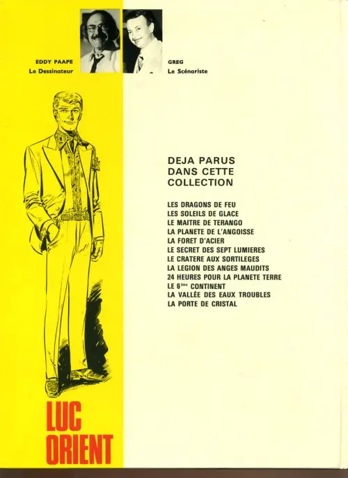 Verso de l'album Luc Orient Tome 2 Les soleils de glace