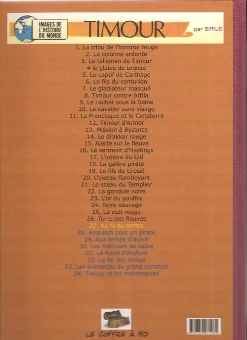 Verso de l'album Les Timour Tome 27 Au fil du temps