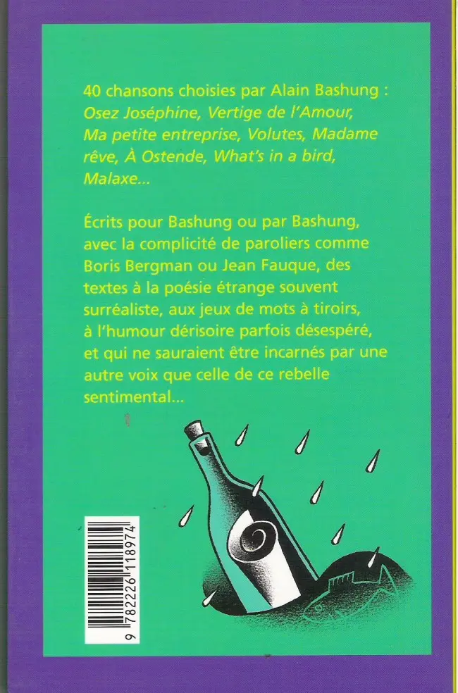 Verso de l'album Bashung illustré - Libéré sur parole