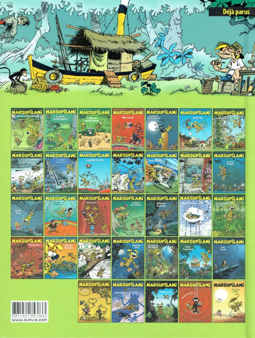 Verso de l'album Marsupilami Tome 10 Rififi en Palombie