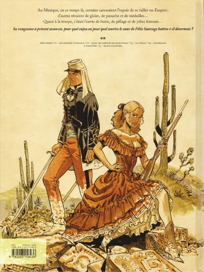 Verso de l'album Sauvage Tome 4 Esmeralda