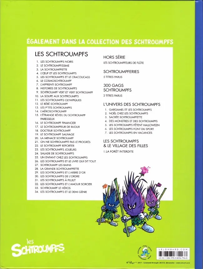 Verso de l'album Les Schtroumpfs & le Village des filles Tome 1 La forêt interdite
