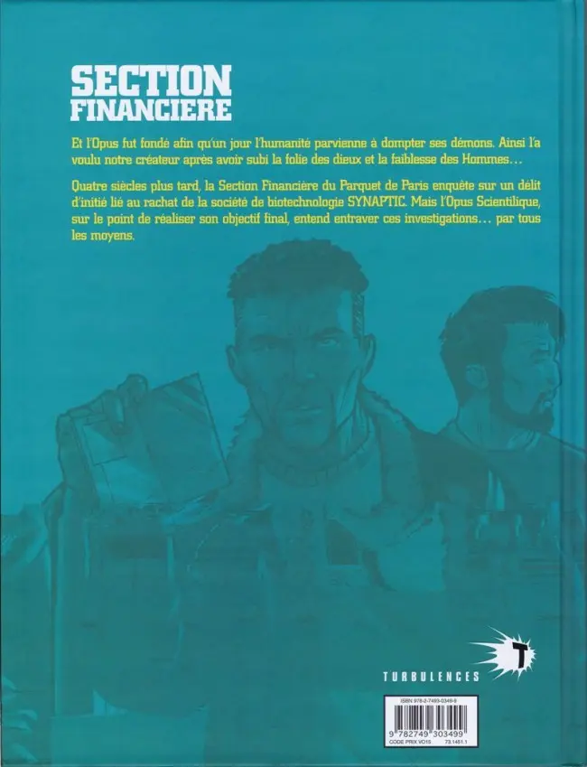 Verso de l'album Section financière Tome 2 Délit d'initié