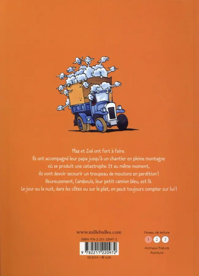 Verso de l'album Max et Zoé Tome 2 Un camion pour les moutons