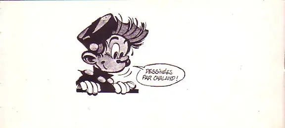 Verso de l'album Spirou par Y. Chaland A la recherche de Bocongo