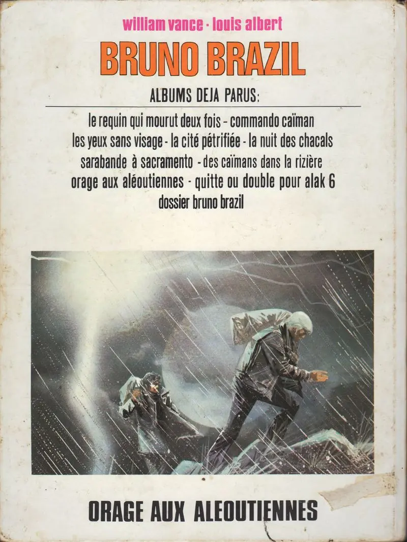 Verso de l'album Bruno Brazil Tome 8 Orage aux Aléoutiennes