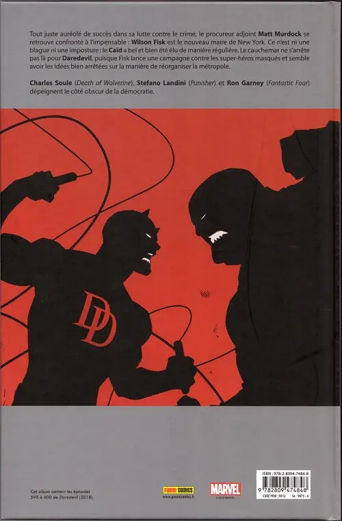 Verso de l'album Daredevil Legacy Tome 1 Fisk : le maire
