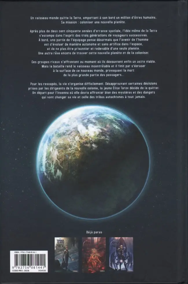 Verso de l'album Terra prime Tome 3 Deuil