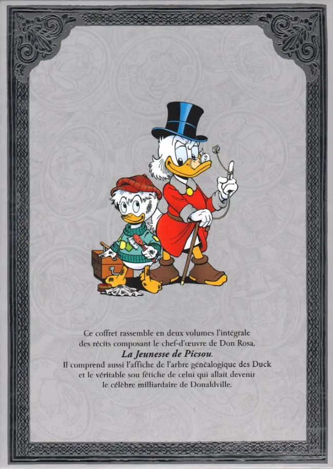 Verso de l'album La Grande Épopée de Picsou La Jeunesse de Picsou