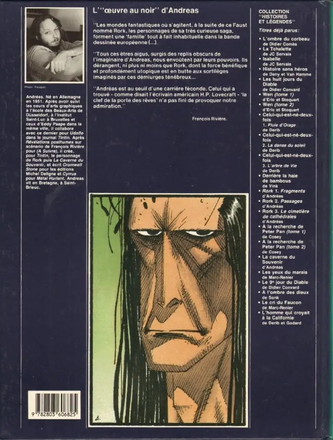 Verso de l'album Rork Tome 3 Le cimetière de Cathédrales