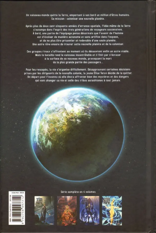 Verso de l'album Terra prime Tome 4 Le Dieu