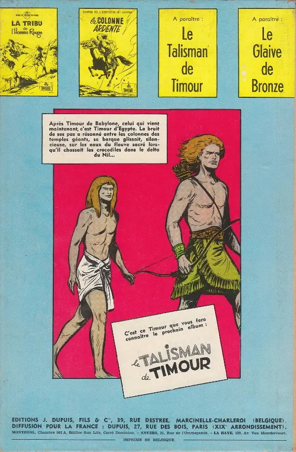Verso de l'album Les Timour Tome 2 La colonne ardente