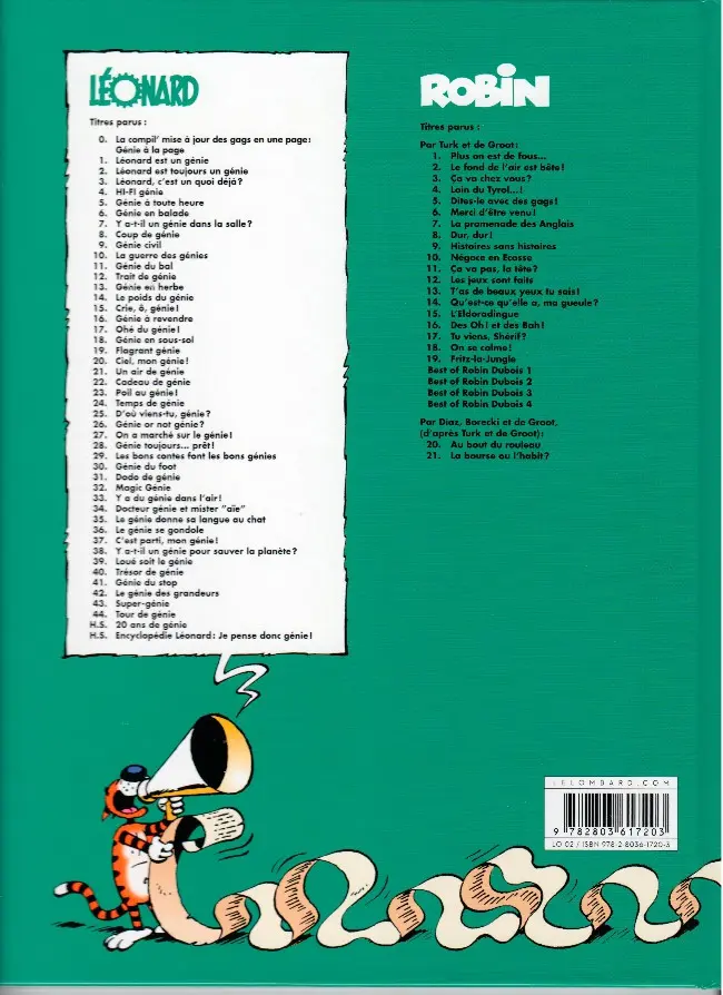 Verso de l'album Léonard Tome 22 Cadeau de génie