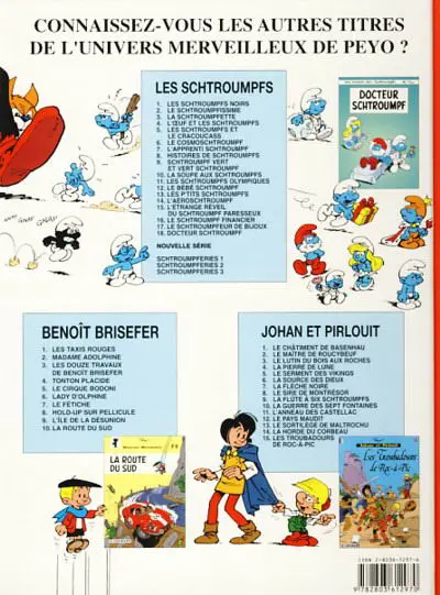 Verso de l'album Schtroumpferies Tome 3