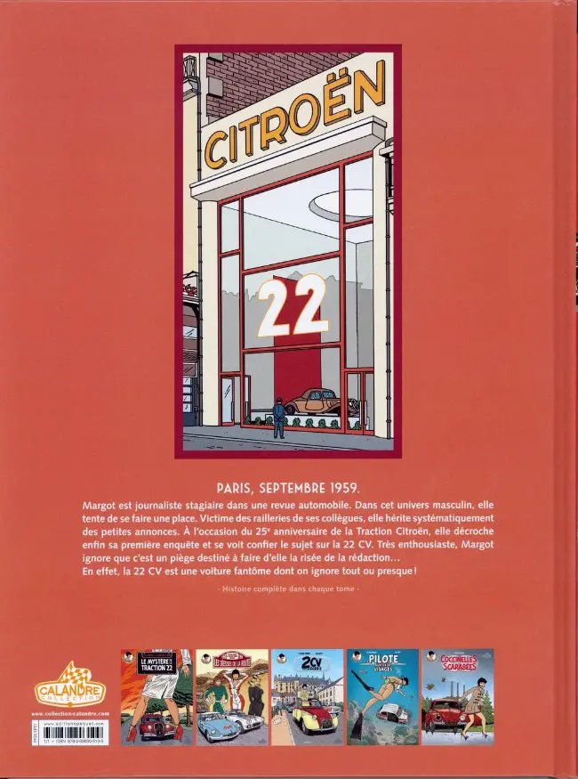 Verso de l'album Les Enquêtes auto de Margot Tome 1 Le mystère de la traction 22