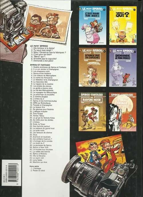 Verso de l'album Le Petit Spirou Tome 6 N'oublie pas ta capuche !
