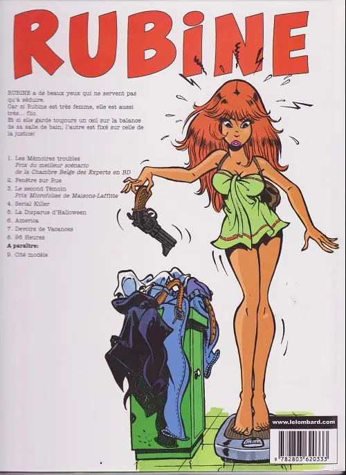 Verso de l'album Rubine Tome 5 La disparue d'Halloween