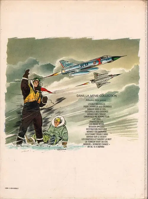Verso de l'album Tanguy et Laverdure Tome 12 Menace sur Mururoa