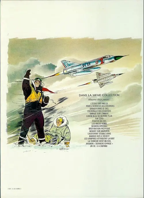 Verso de l'album Tanguy et Laverdure Tome 12 Menace sur Mururoa