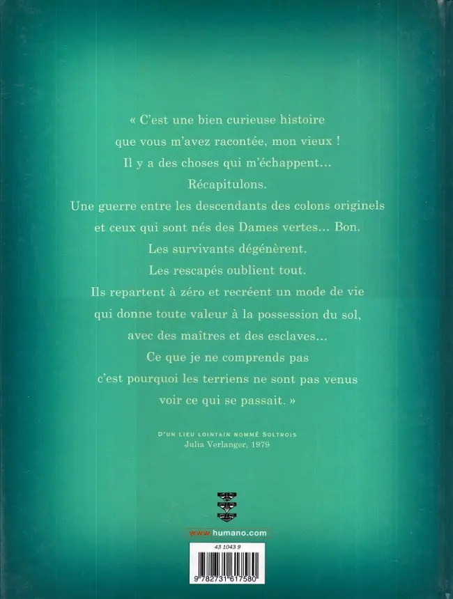 Verso de l'album Soltrois Tome 1 Dans les rêves de l'Arbre Roi