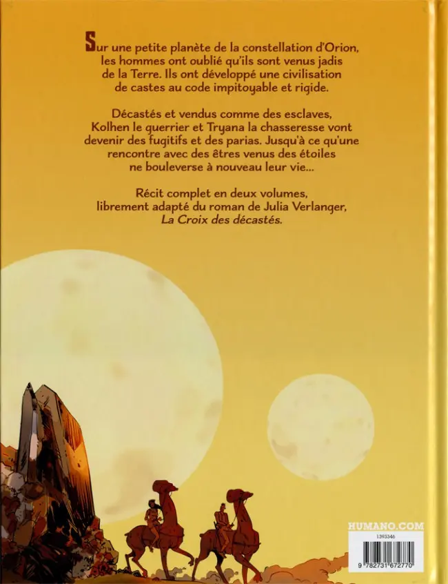 Verso de l'album Les Décastés d'Orion Seconde partie