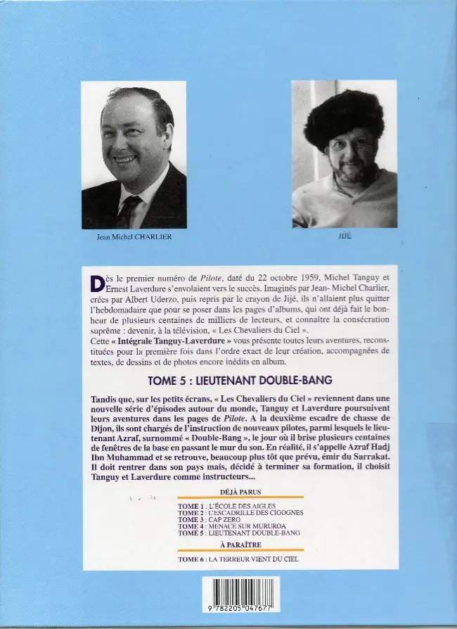 Verso de l'album Tanguy et Laverdure L'Intégrale Tome 5 Lieutenant Double-Bang