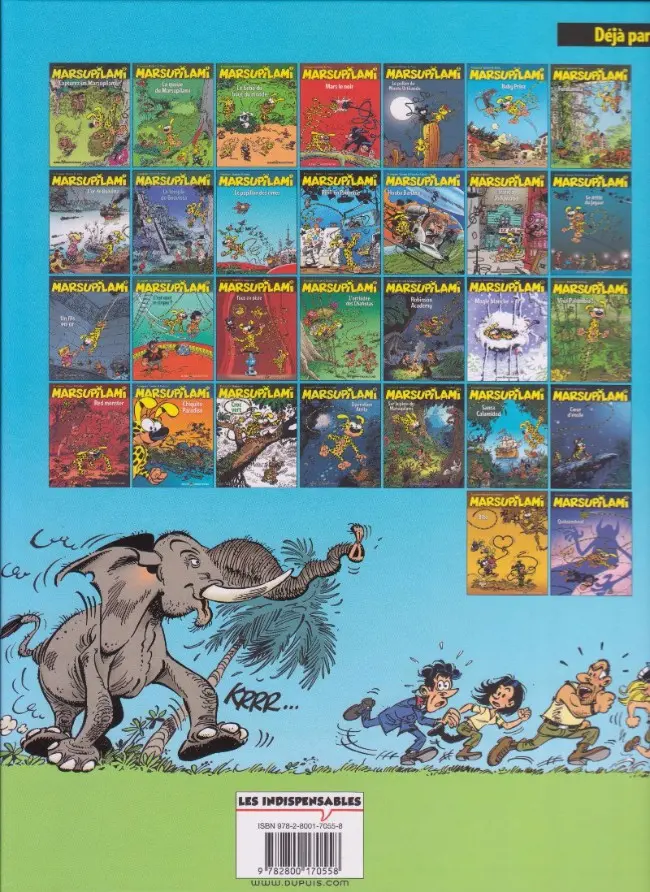 Verso de l'album Marsupilami Tome 18 Robinson Academy