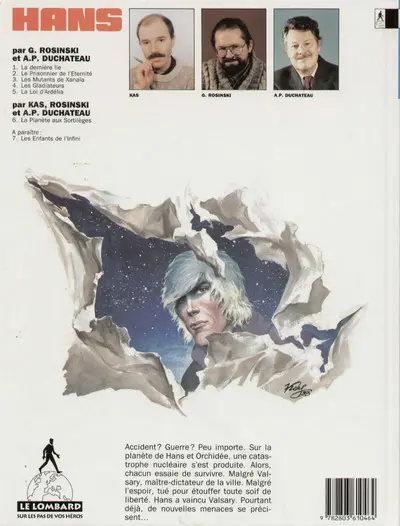 Verso de l'album Hans Tome 6 La planète aux sortilèges