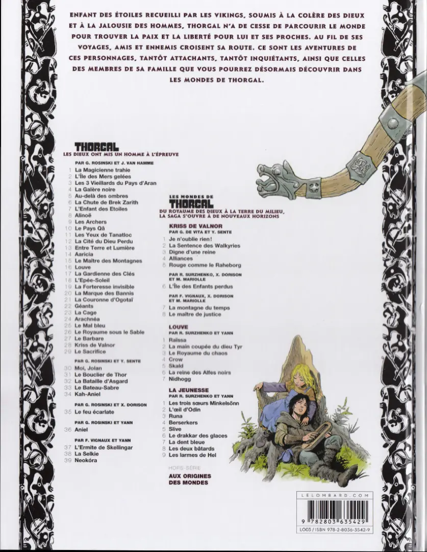 Verso de l'album Les mondes de Thorgal - La Jeunesse de Thorgal Tome 3 Runa
