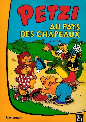 Couverture de l'album Petzi Tome 25 Petzi au pays des chapeaux