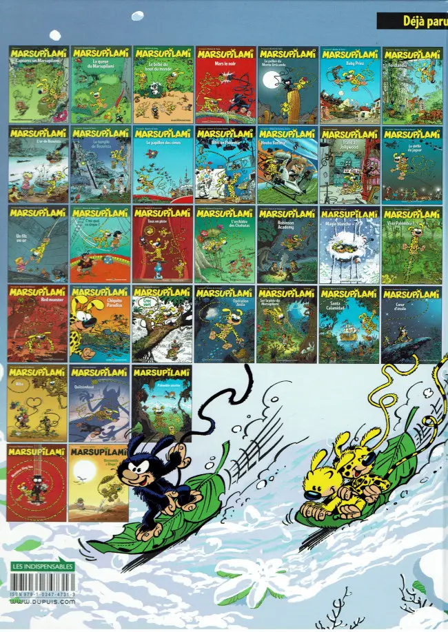 Verso de l'album Marsupilami Tome 19 Magie Blanche