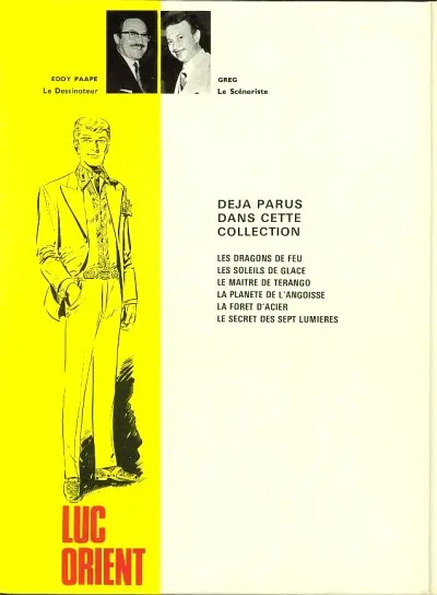 Verso de l'album Luc Orient Tome 7 Le cratère aux sortilèges