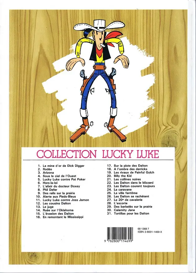 Verso de l'album Lucky Luke Tome 29 Des barbelés sur la prairie