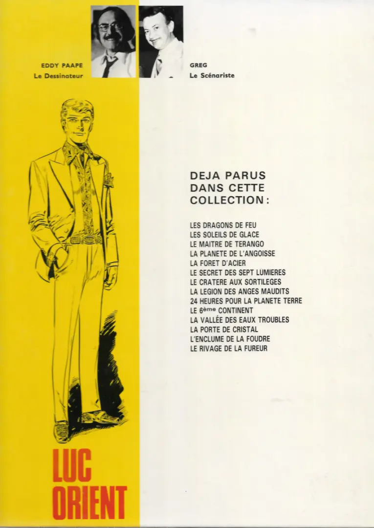 Verso de l'album Luc Orient Tome 2 Les soleils de glace