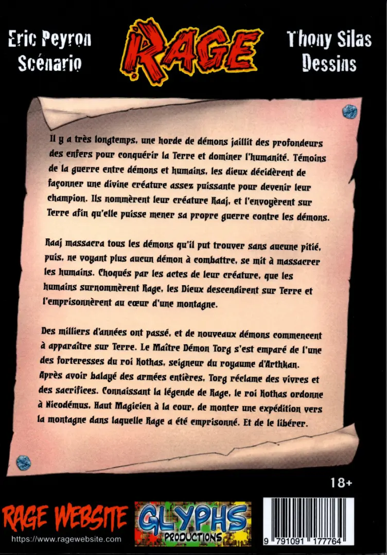 Verso de l'album Rage - Fléau des démons 1 Director's Cut