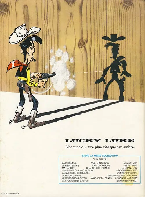 Verso de l'album Lucky Luke Tome 43 Le cavalier blanc